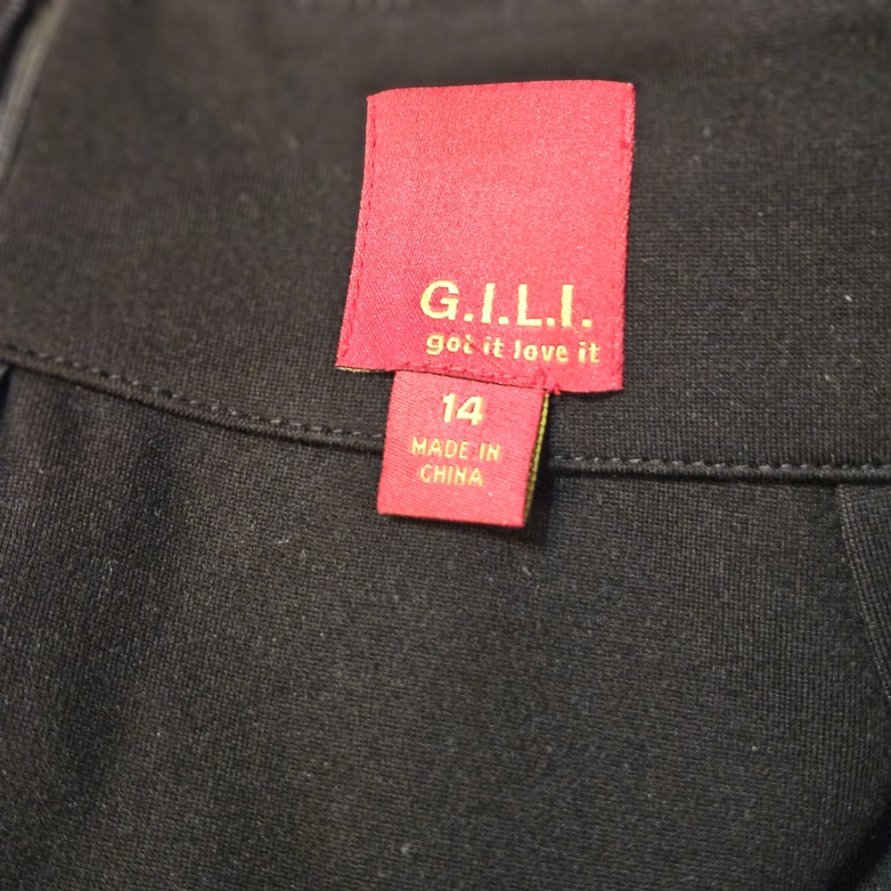G.I.L.I. Black Pencil Skirt with Lace Detail - Picture 10 of 12